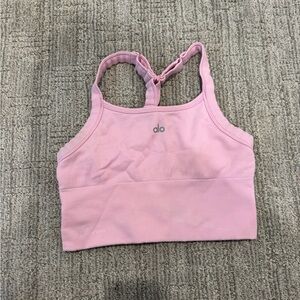 ALO Yoga Pink Ribbed Crop Top